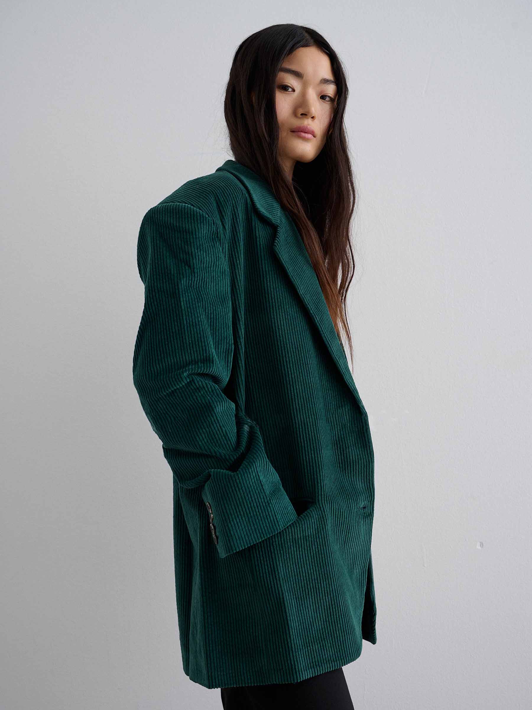 Corduroy Green Blazer